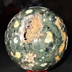 Polished Green Jasper Sphere